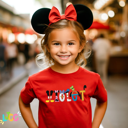 Custom Character Kids Name Tee