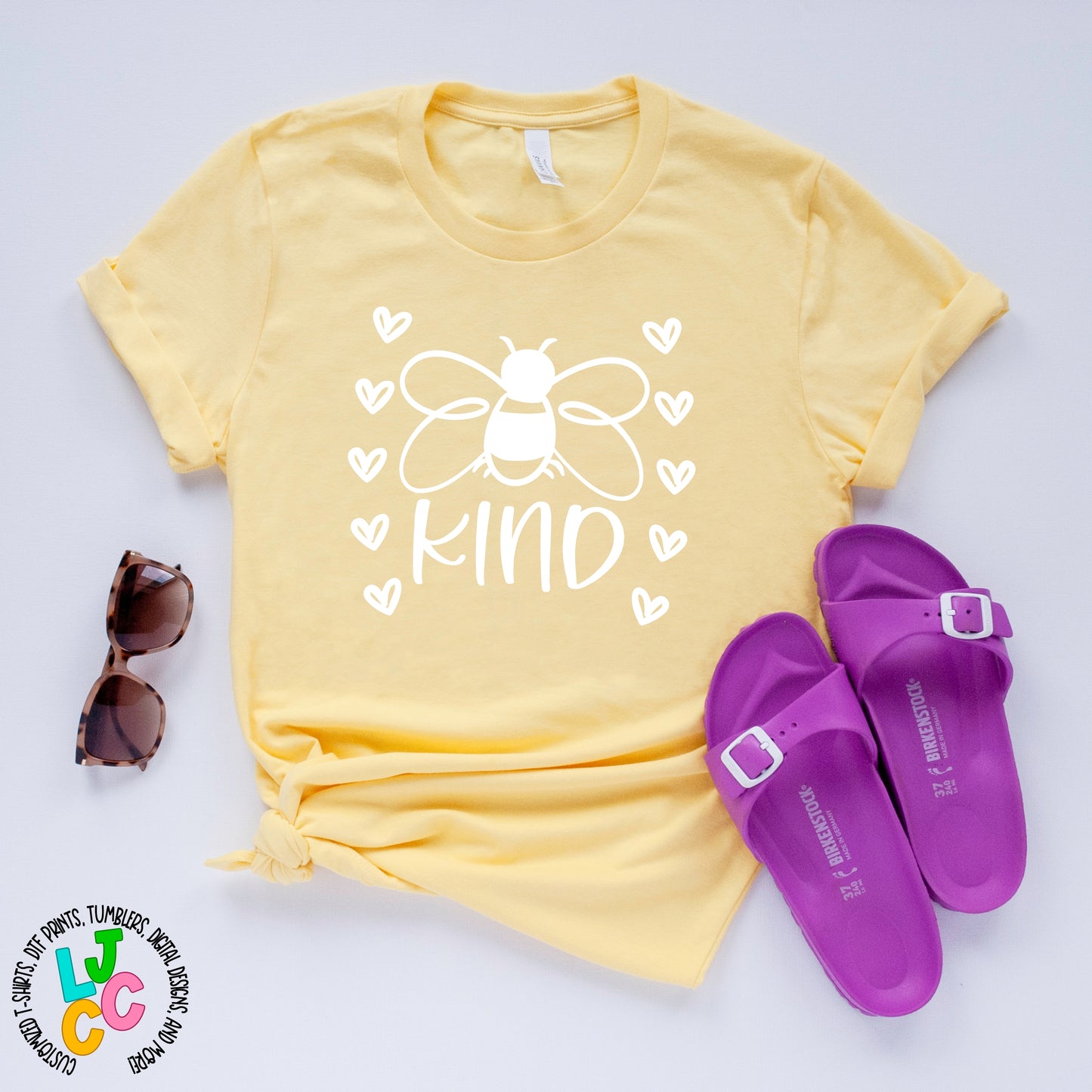 Bee Kind with hearts