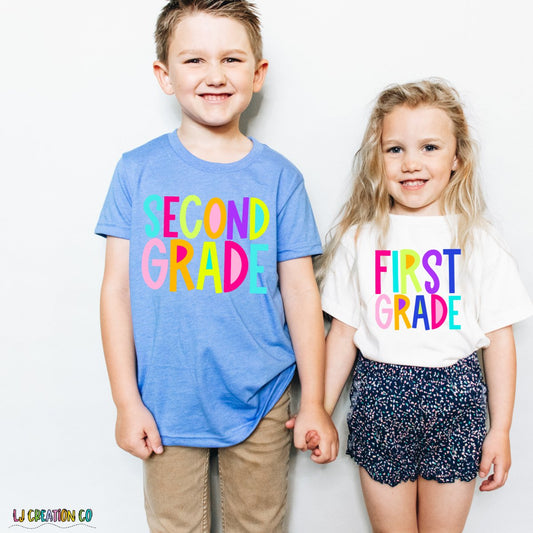 Kids Colorful Grade Tees