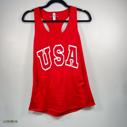 USA Puff Printed Tanks