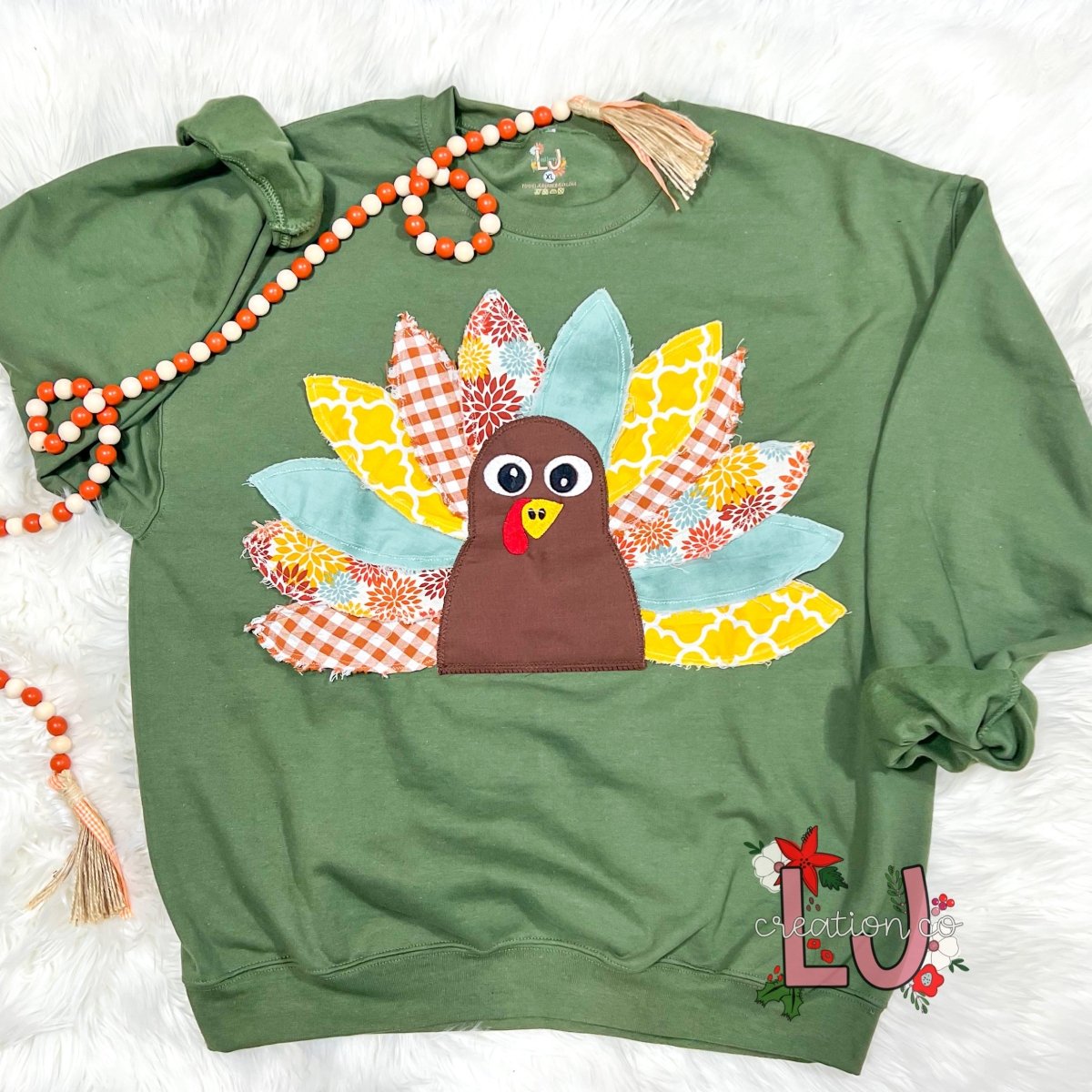 Embroidered Turkey Sweatshirt