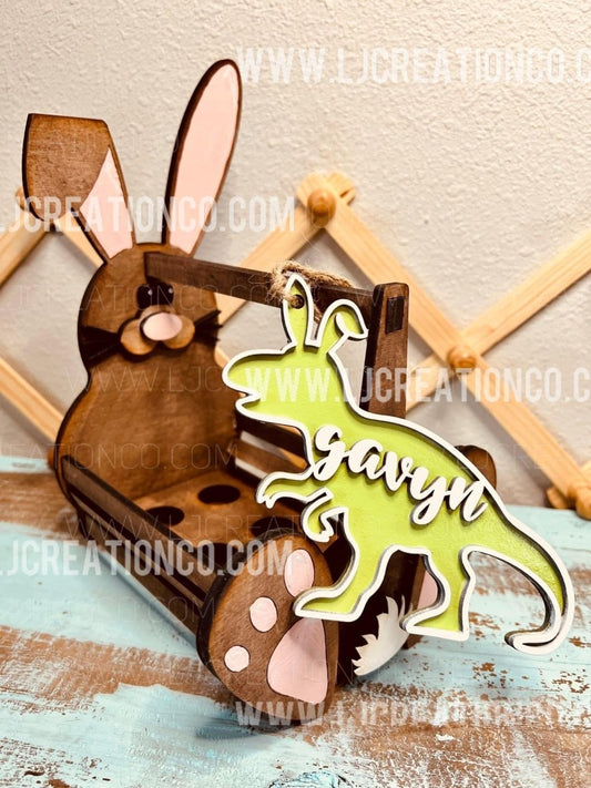 T-Rex Bunny Easter Basket Tags