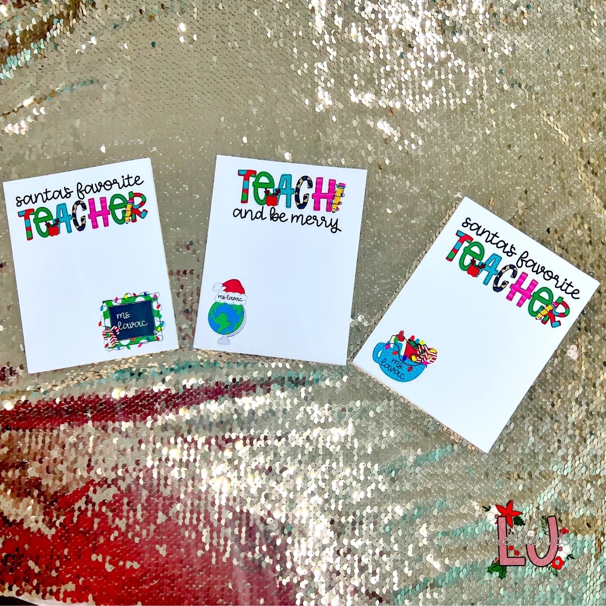 Teacher Christmas Notepads