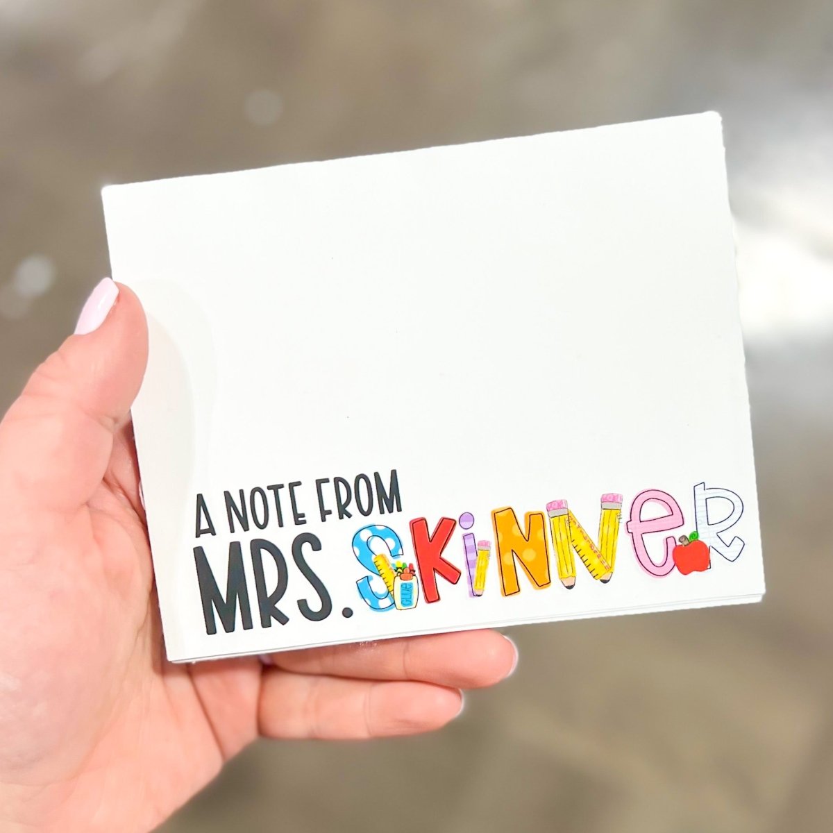 Custom Teacher Notepad