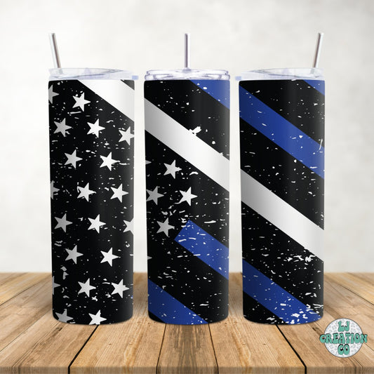 Police Flag 20oz Tumbler